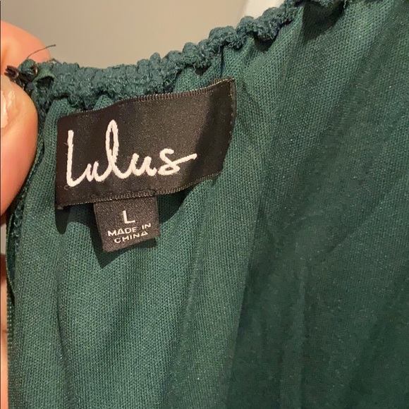 Lulus Green lace up dress - Picture 3 of 10